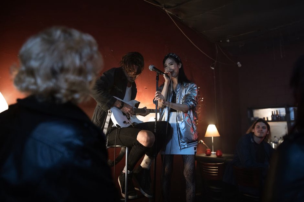 La cantante davanti a un pubblico ravvicinato